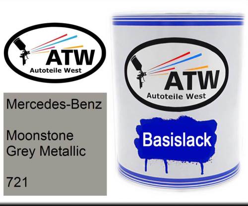 Mercedes-Benz, Moonstone Grey Metallic, 721: 1L Lackdose, von ATW Autoteile West.